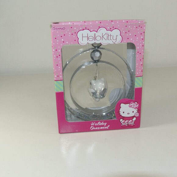 HELLO KITTY Vintage Christmas Decoration Ornament In Original Box Silver Angel - Picture 2 of 3